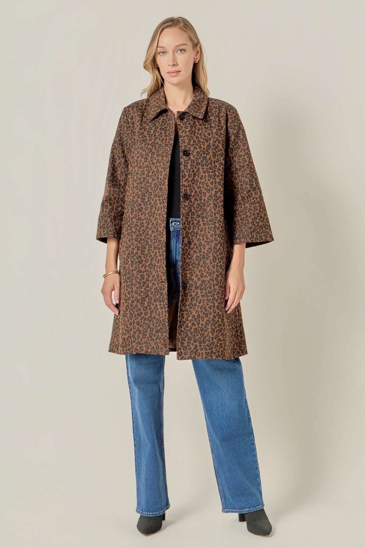 ENGLISH FACTORY - Animal Print Trench Coat - JACKETS available at Objectrare
