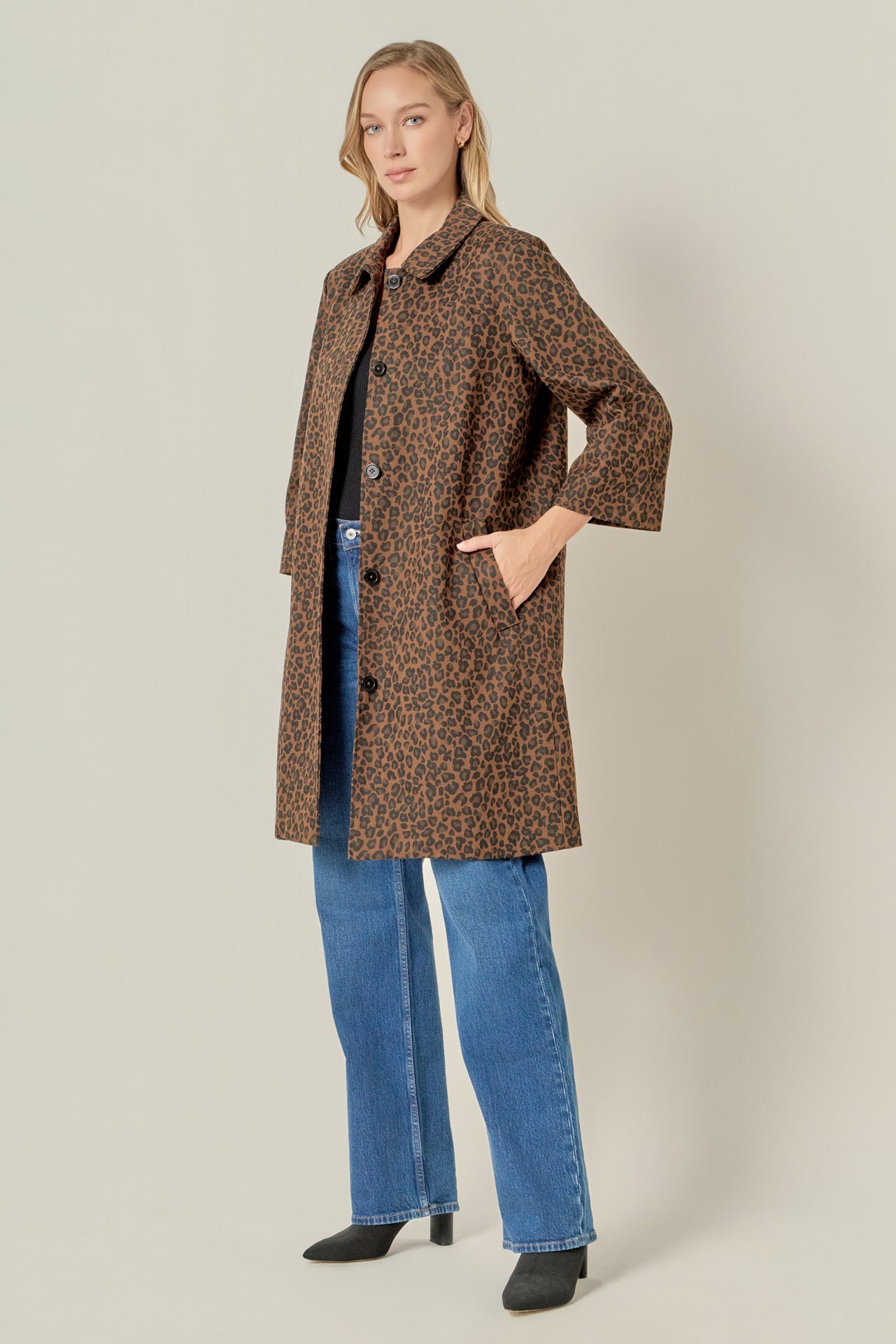 ENGLISH FACTORY - Animal Print Trench Coat - JACKETS available at Objectrare