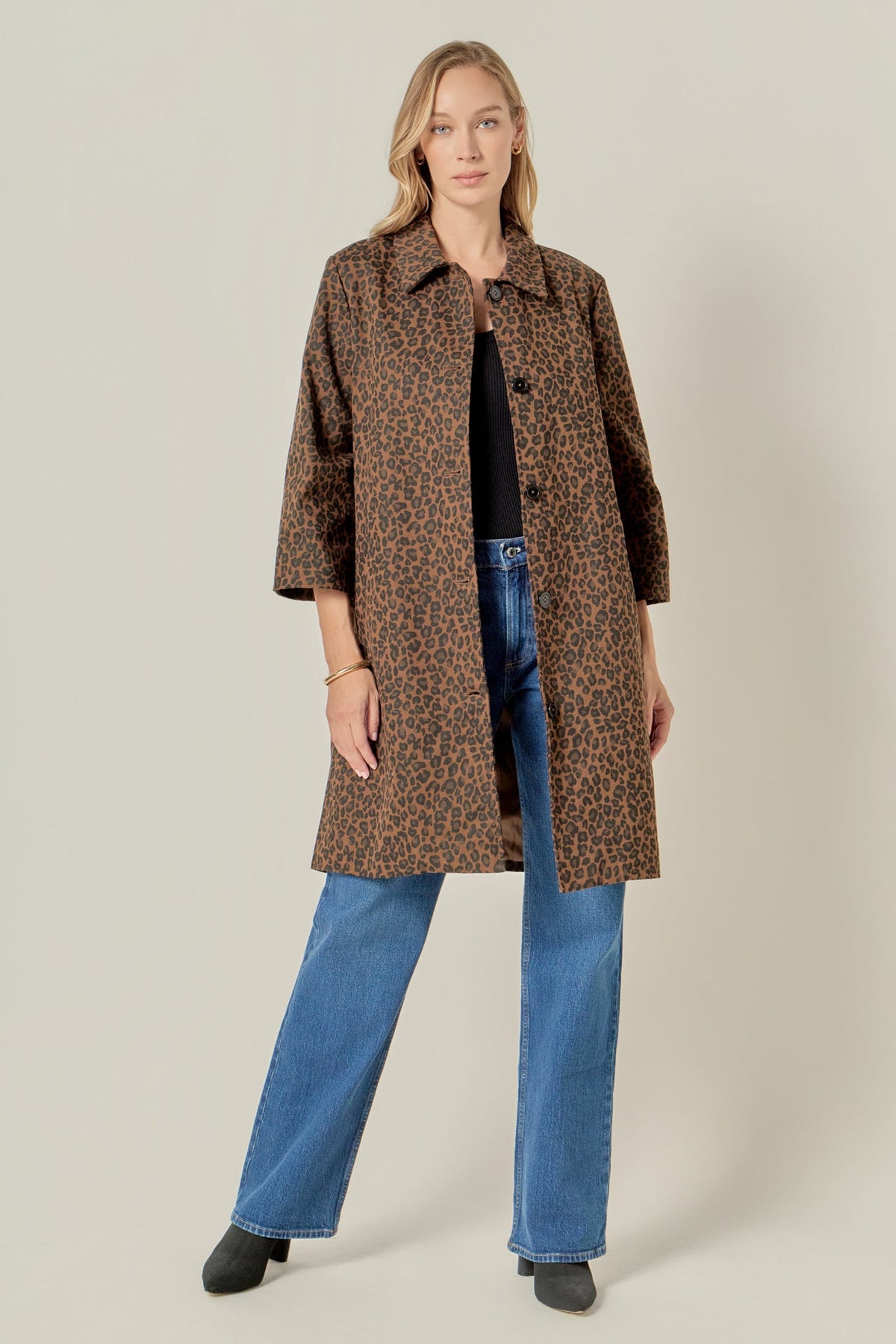 ENGLISH FACTORY - Animal Print Trench Coat - JACKETS available at Objectrare