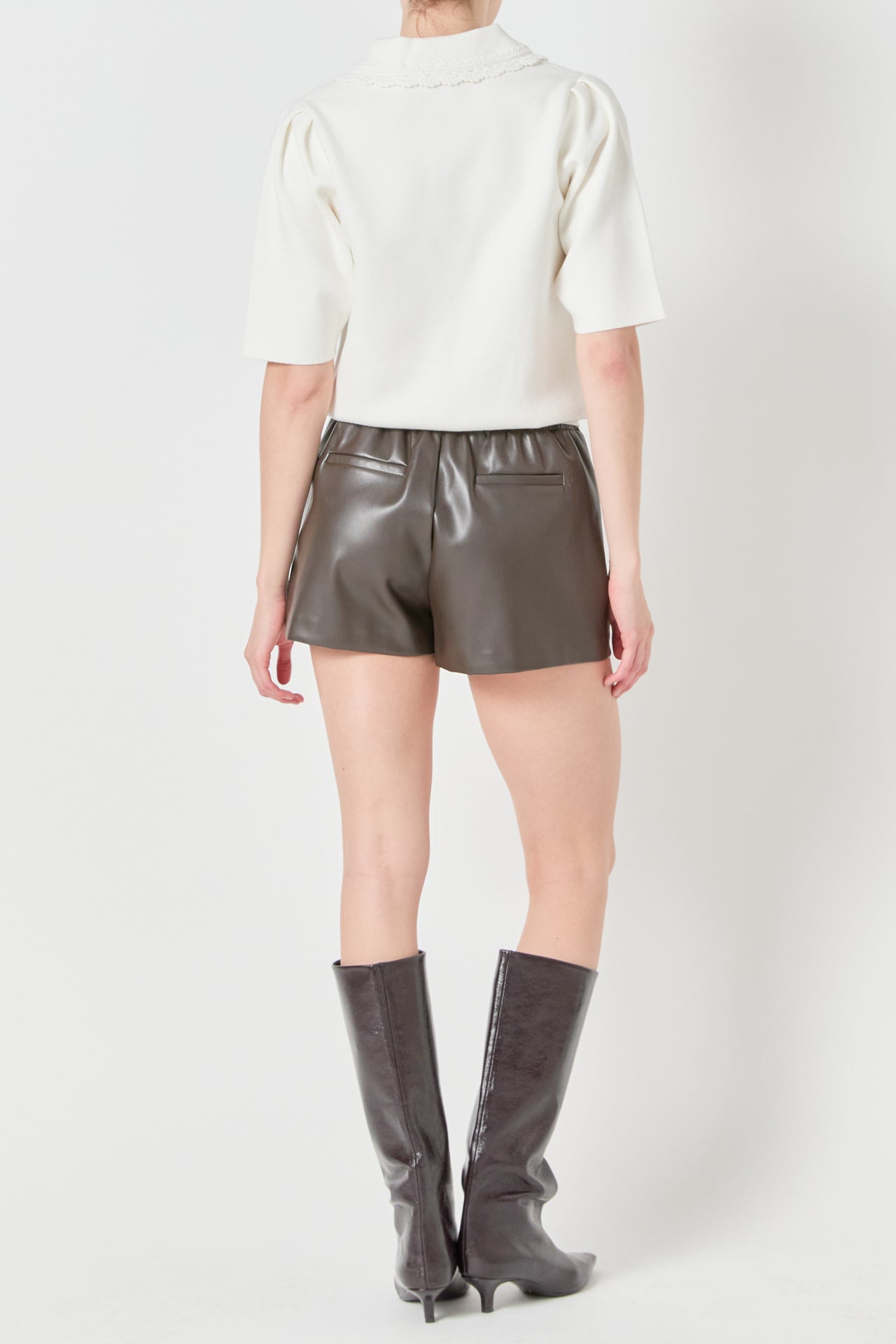 ENGLISH FACTORY - Scallop Collar Knit Top - TOPS available at Objectrare