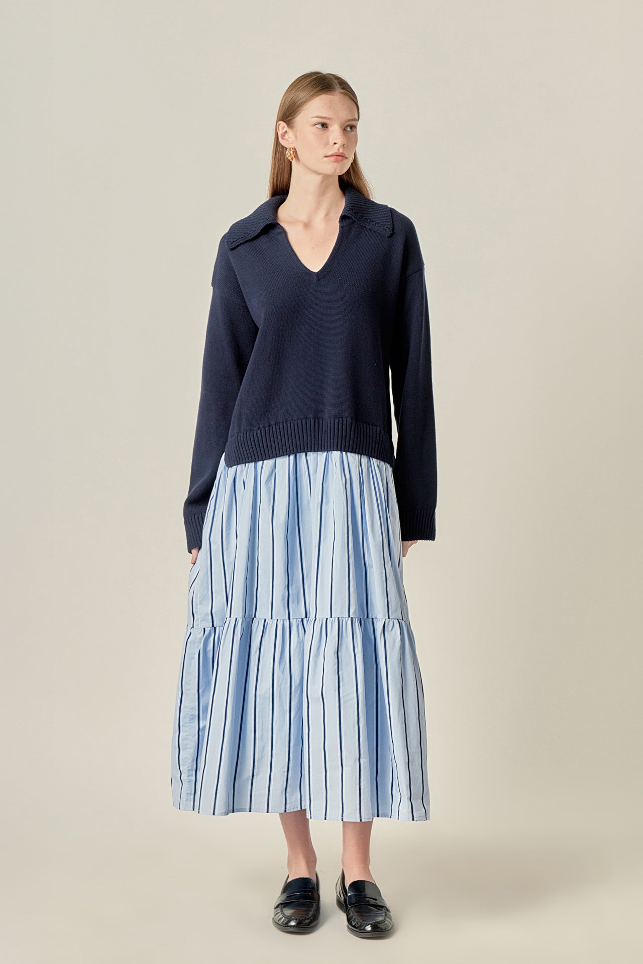 ENGLISH FACTORY - Mixed Media Midi Dress - DRESSES available at Objectrare