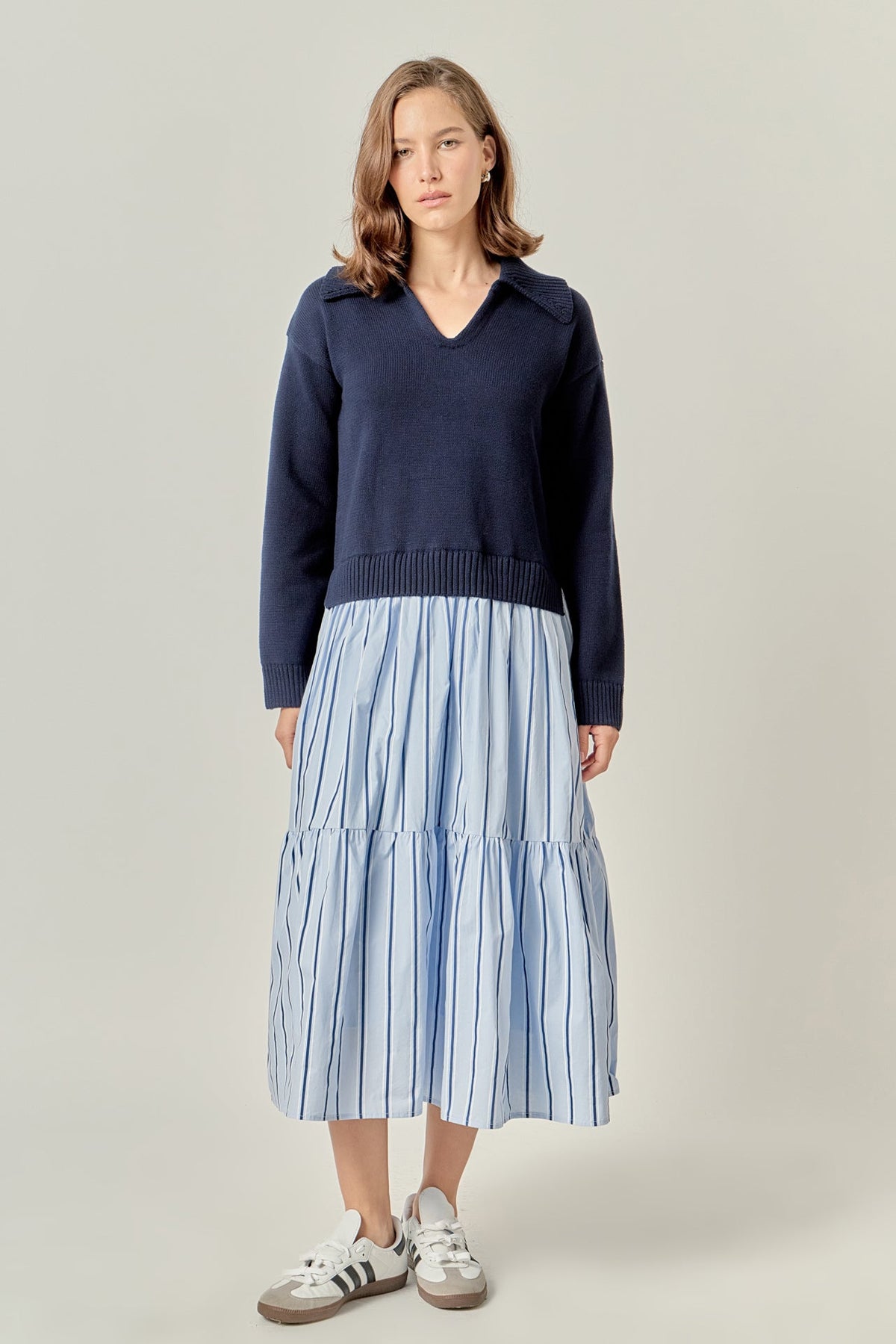 ENGLISH FACTORY - Mixed Media Midi Dress - DRESSES available at Objectrare