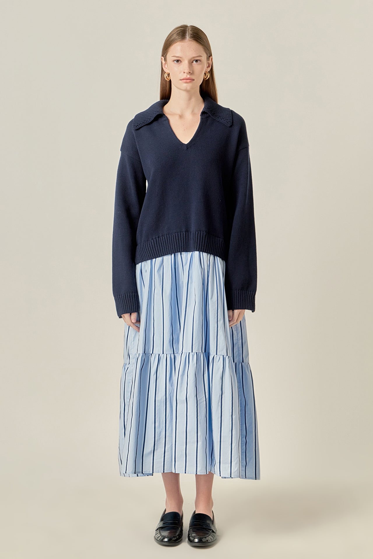 ENGLISH FACTORY - Mixed Media Midi Dress - DRESSES available at Objectrare