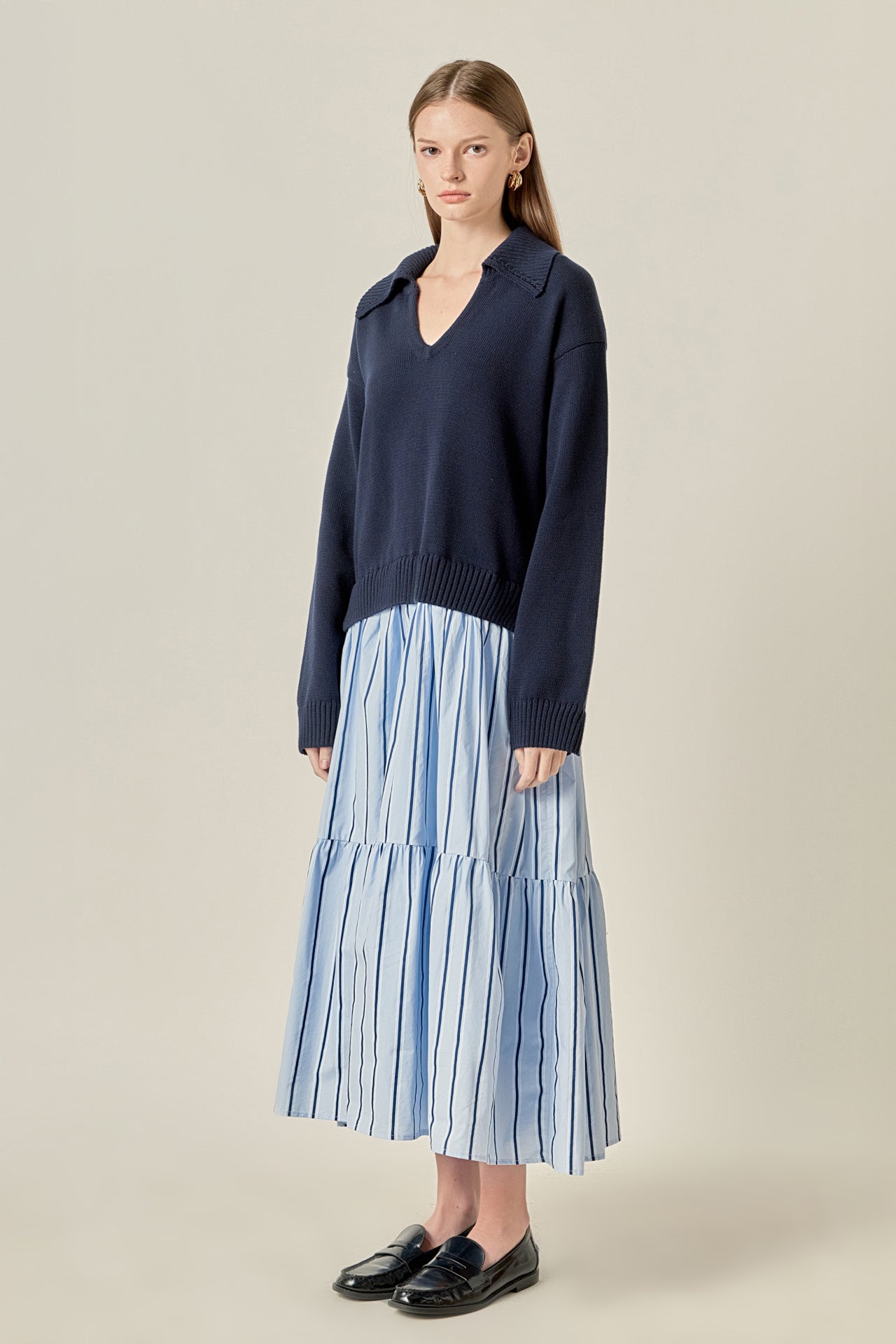 ENGLISH FACTORY - Mixed Media Midi Dress - DRESSES available at Objectrare