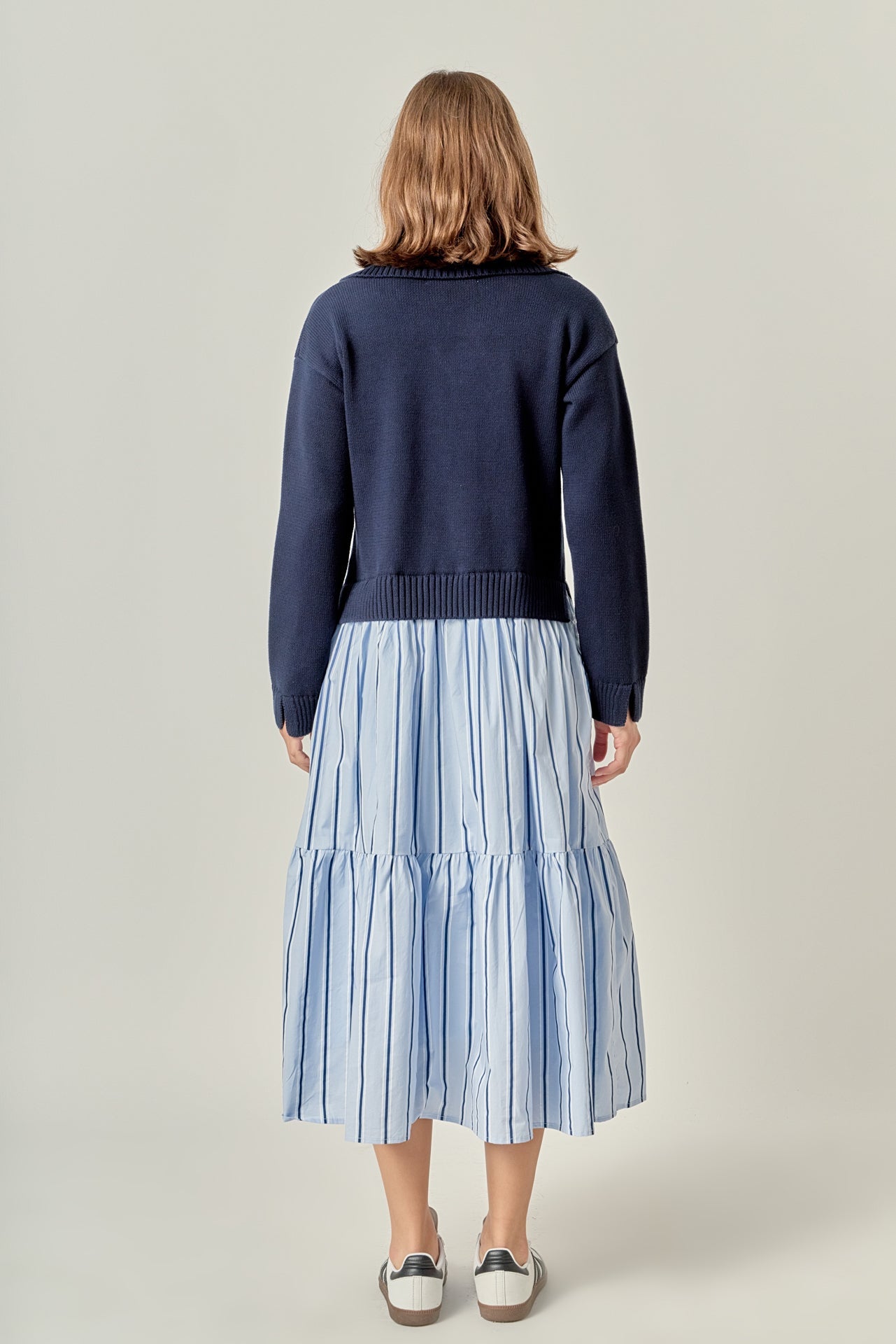ENGLISH FACTORY - Mixed Media Midi Dress - DRESSES available at Objectrare