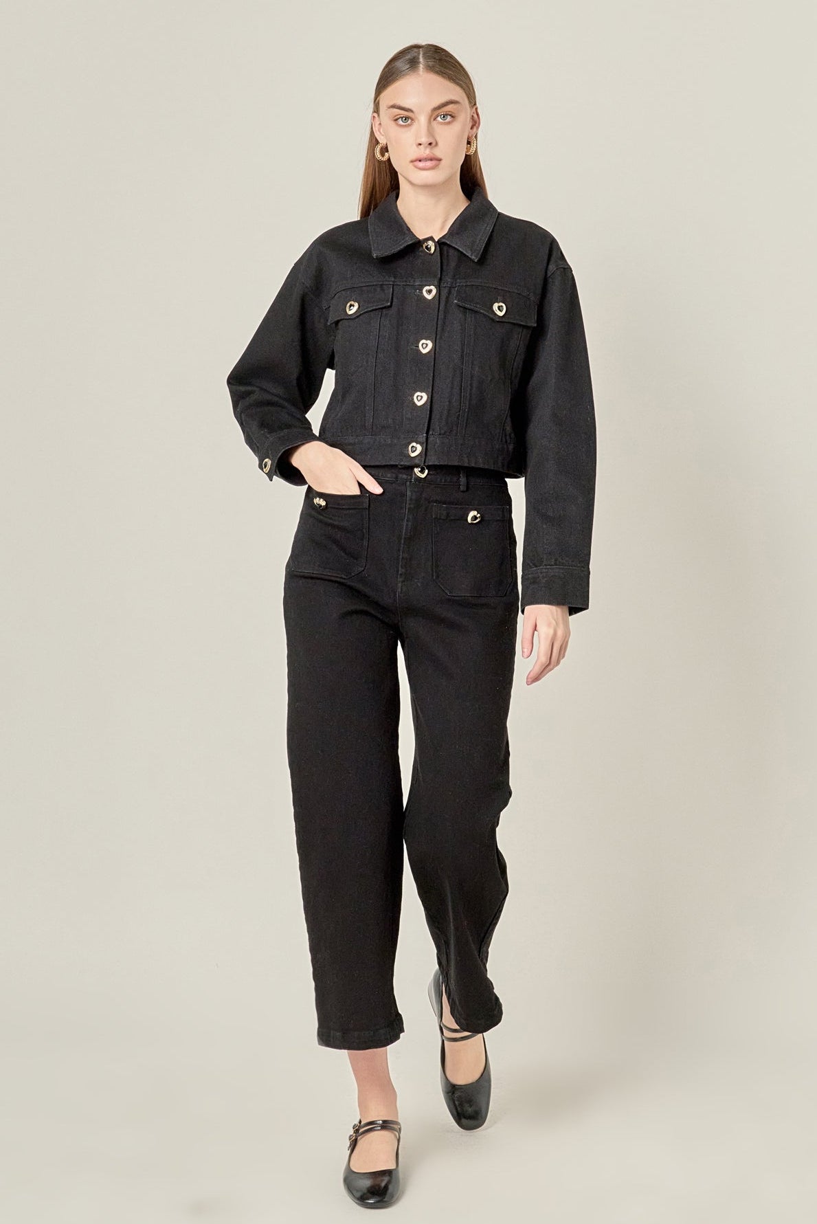 ENGLISH FACTORY - Heart Button Culotte Pants - PANTS available at Objectrare