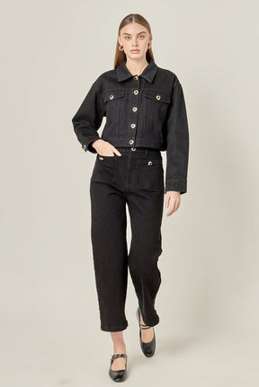 ENGLISH FACTORY - Heart Button Culotte Pants - PANTS available at Objectrare