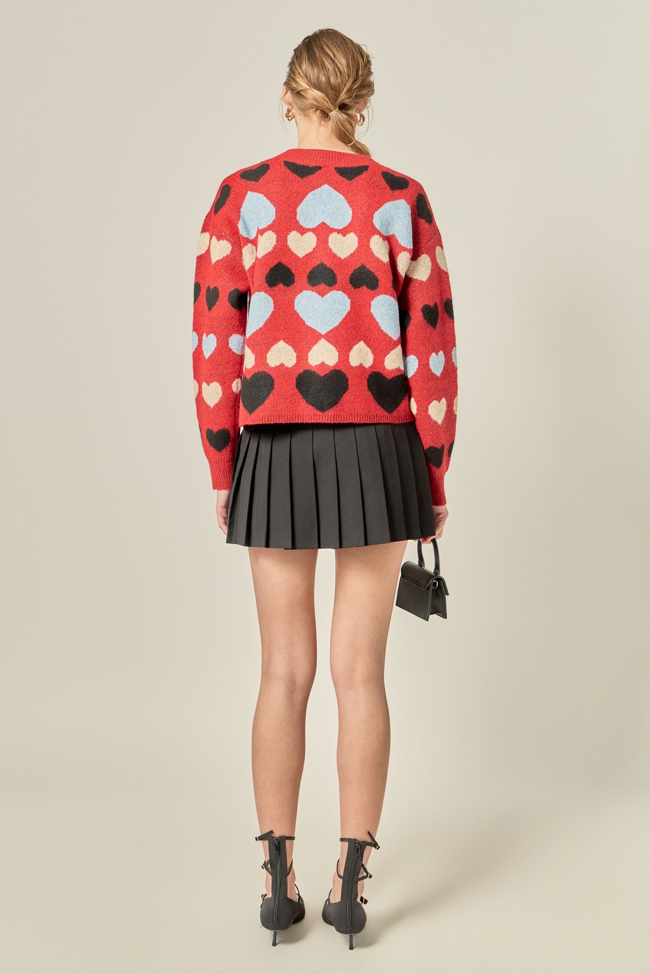 ENGLISH FACTORY - Crewneck Heart Cardigan - SWEATERS & KNITS available at Objectrare