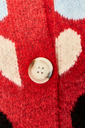 ENGLISH FACTORY - Crewneck Heart Cardigan - SWEATERS & KNITS available at Objectrare