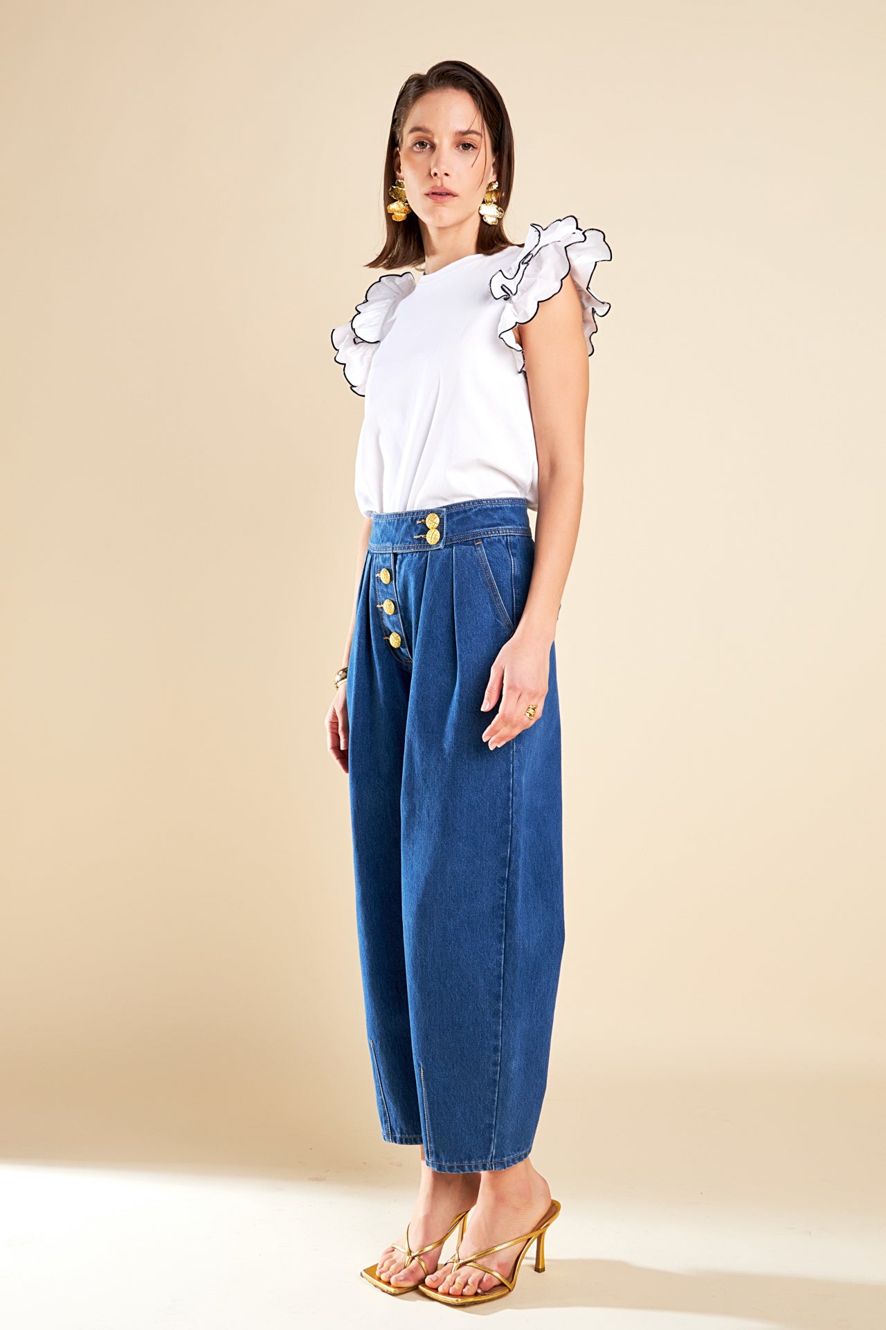 Merrow Stitch Ruffle Top