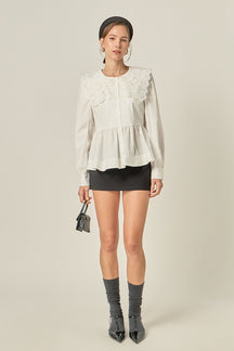 Bow Detail Poplin Blouse