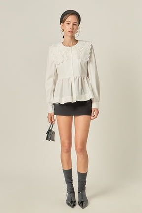Bow Detail Poplin Blouse