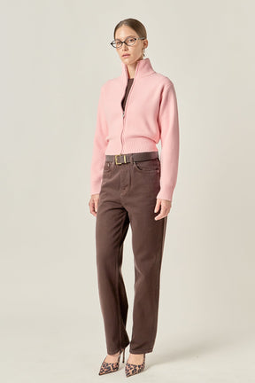 ENGLISH FACTORY - Zip Up Knit Jacket - JACKETS available at Objectrare