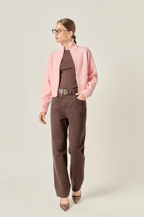 ENGLISH FACTORY - Zip Up Knit Jacket - JACKETS available at Objectrare