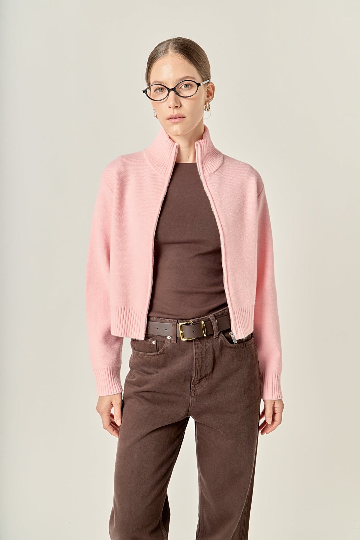 ENGLISH FACTORY - Zip Up Knit Jacket - JACKETS available at Objectrare