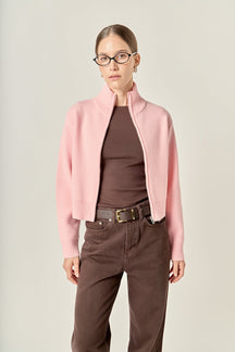 ENGLISH FACTORY - Zip Up Knit Jacket - JACKETS available at Objectrare