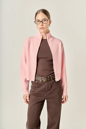 ENGLISH FACTORY - Zip Up Knit Jacket - JACKETS available at Objectrare