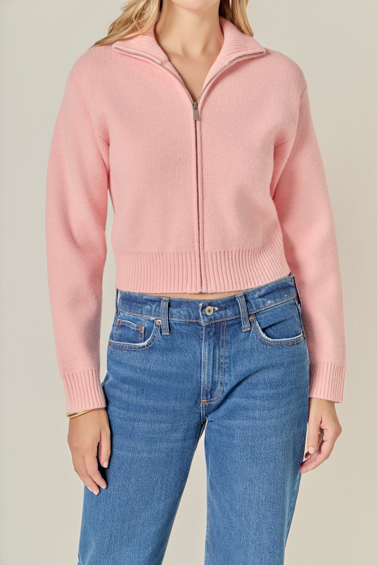 ENGLISH FACTORY - Zip Up Knit Jacket - JACKETS available at Objectrare