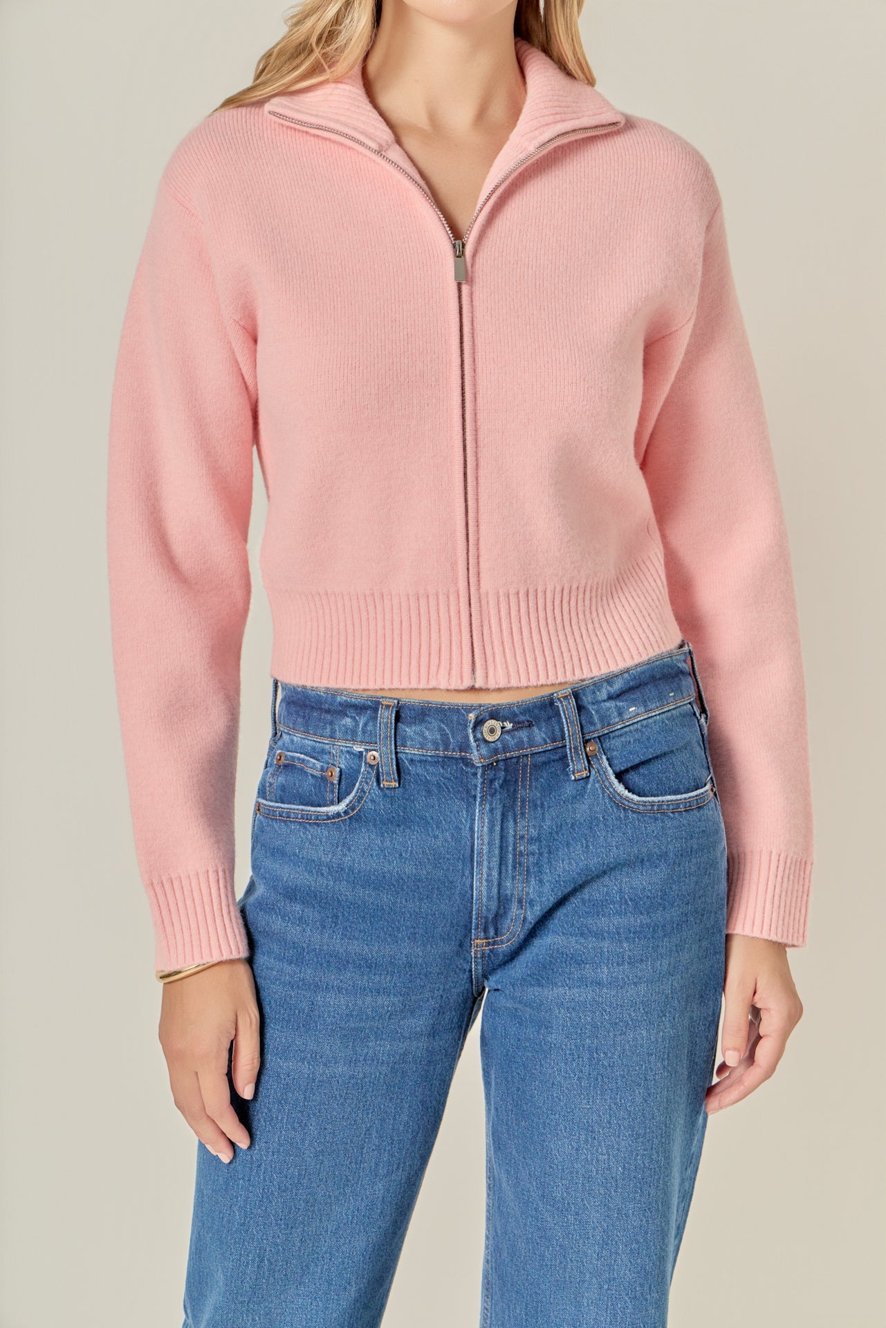 ENGLISH FACTORY - Zip Up Knit Jacket - JACKETS available at Objectrare