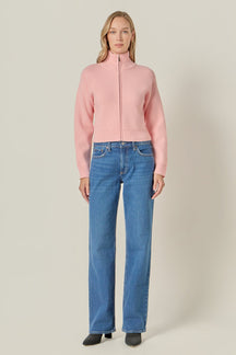 ENGLISH FACTORY - Zip Up Knit Jacket - JACKETS available at Objectrare