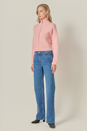 ENGLISH FACTORY - Zip Up Knit Jacket - JACKETS available at Objectrare