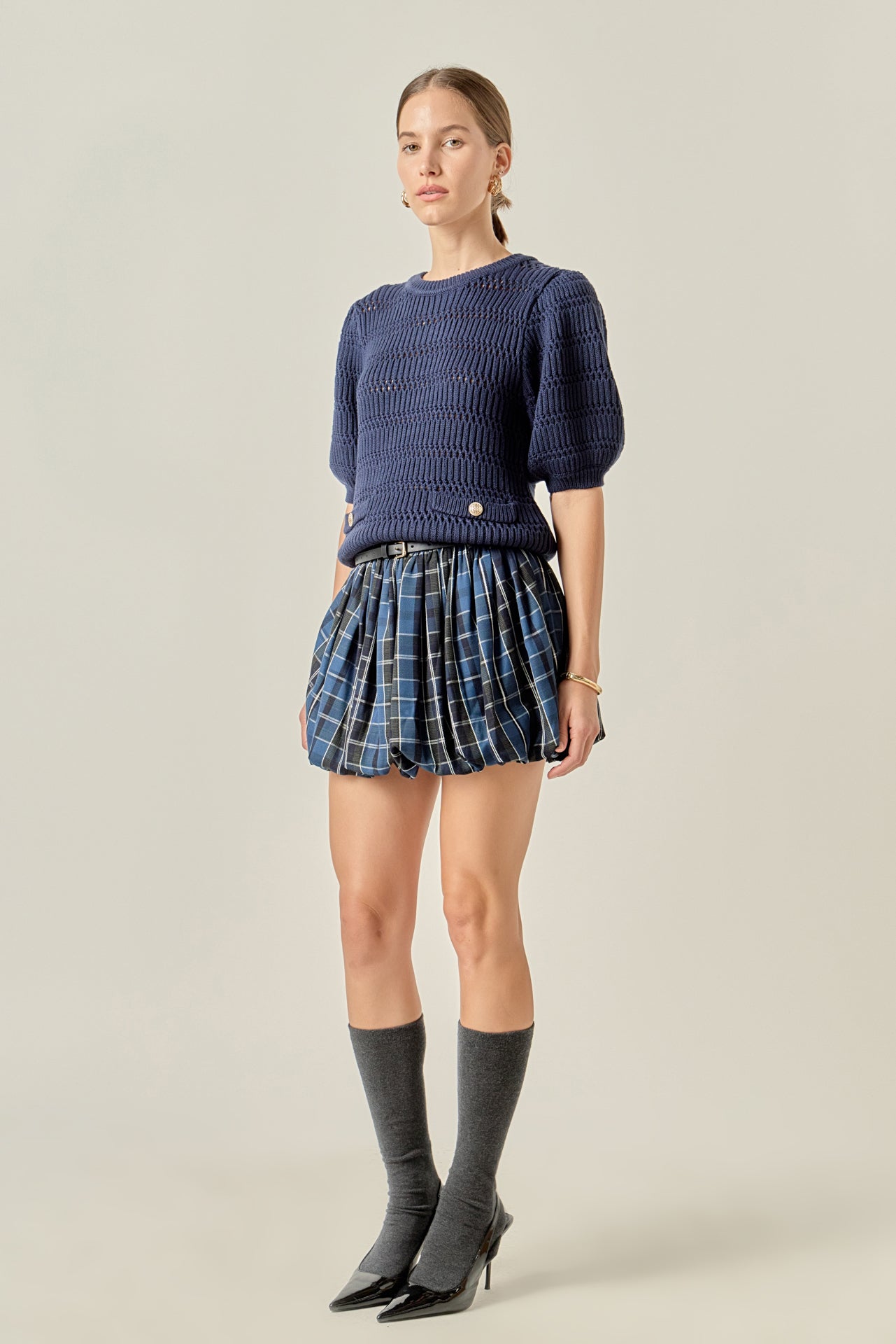ENGLISH FACTORY - Balloon Mini Skort - SKORTS available at Objectrare