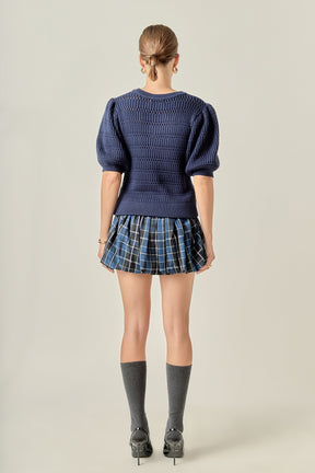 ENGLISH FACTORY - Balloon Mini Skort - SKORTS available at Objectrare