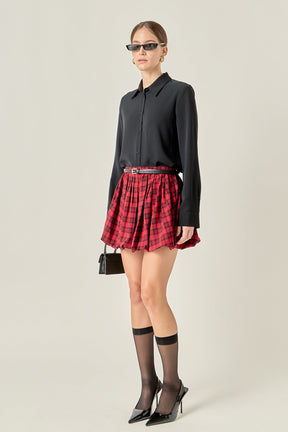 ENGLISH FACTORY - Balloon Mini Skort - SKORTS available at Objectrare
