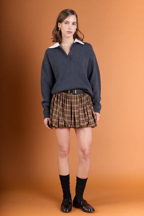ENGLISH FACTORY - Balloon Mini Skort - SKORTS available at Objectrare