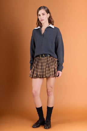 ENGLISH FACTORY - Balloon Mini Skort - SKORTS available at Objectrare