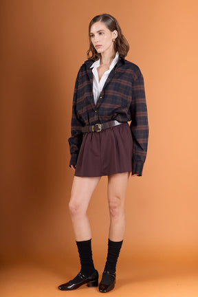 ENGLISH FACTORY - Check Shacket - TOPS available at Objectrare