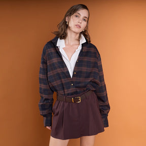 ENGLISH FACTORY - Check Shacket - TOPS available at Objectrare