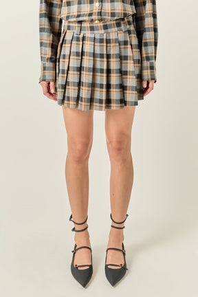 Pleated Mini Skort