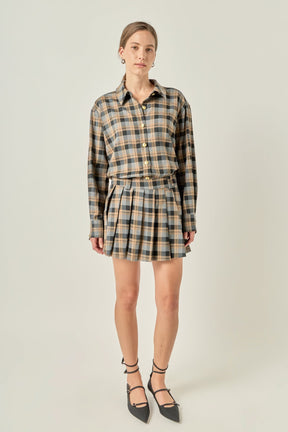 Pleated Mini Skort