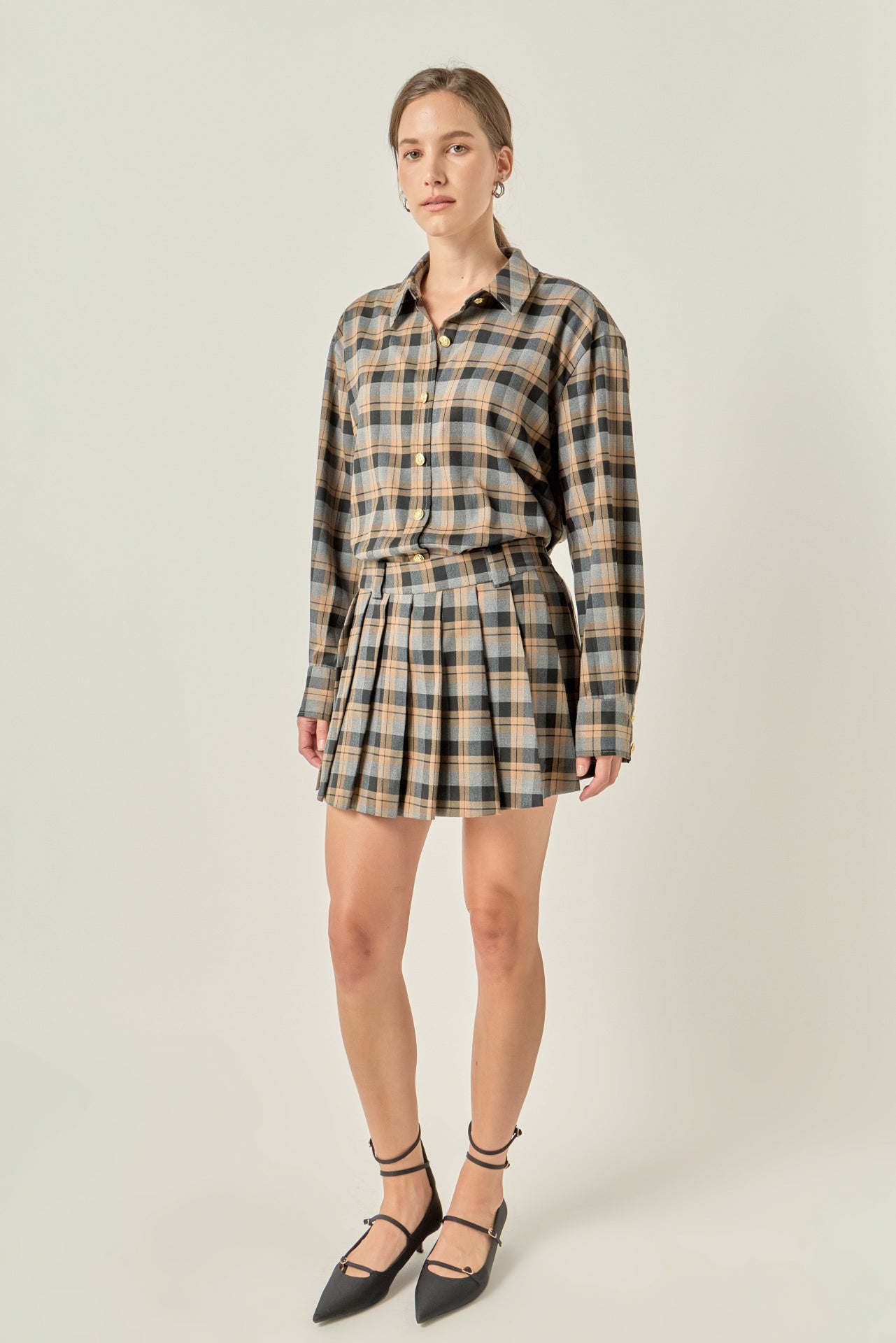 Pleated Mini Skort