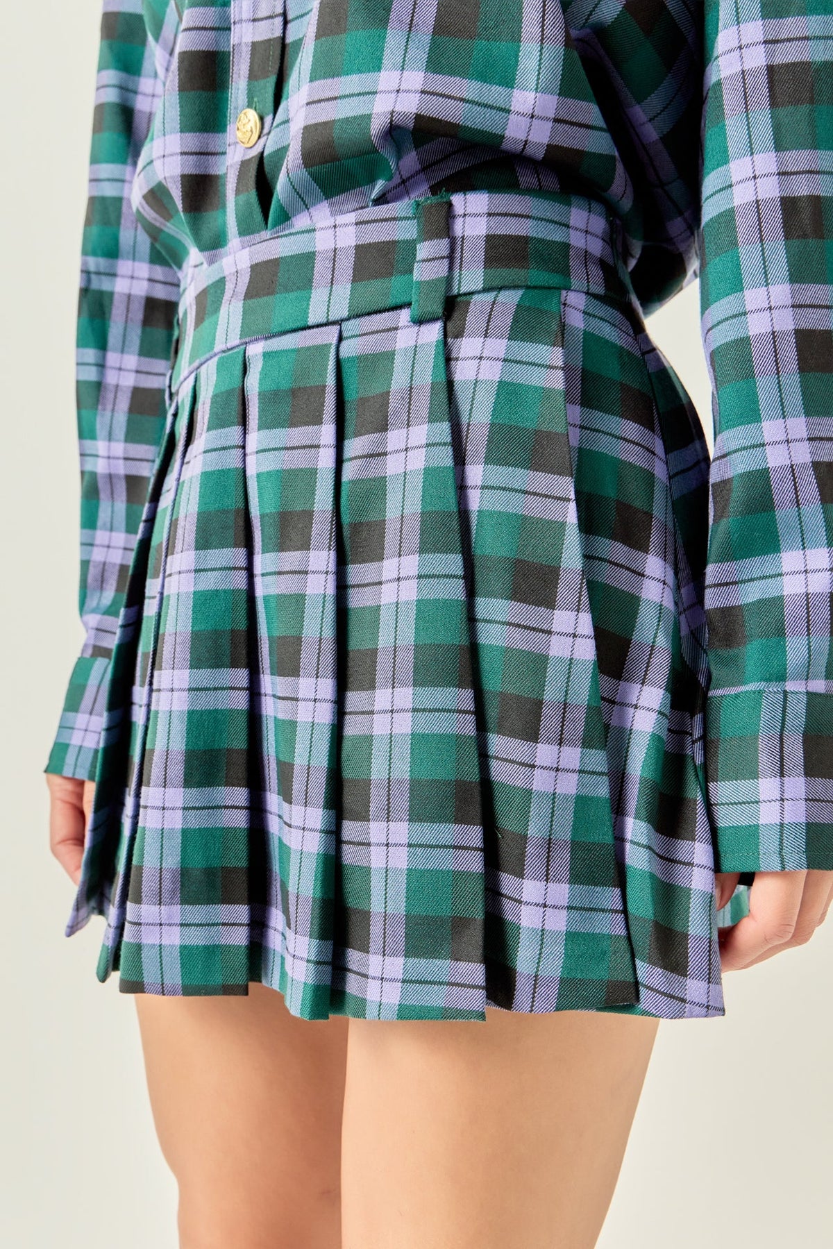 ENGLISH FACTORY - Pleated Mini Skort - SKORTS available at Objectrare
