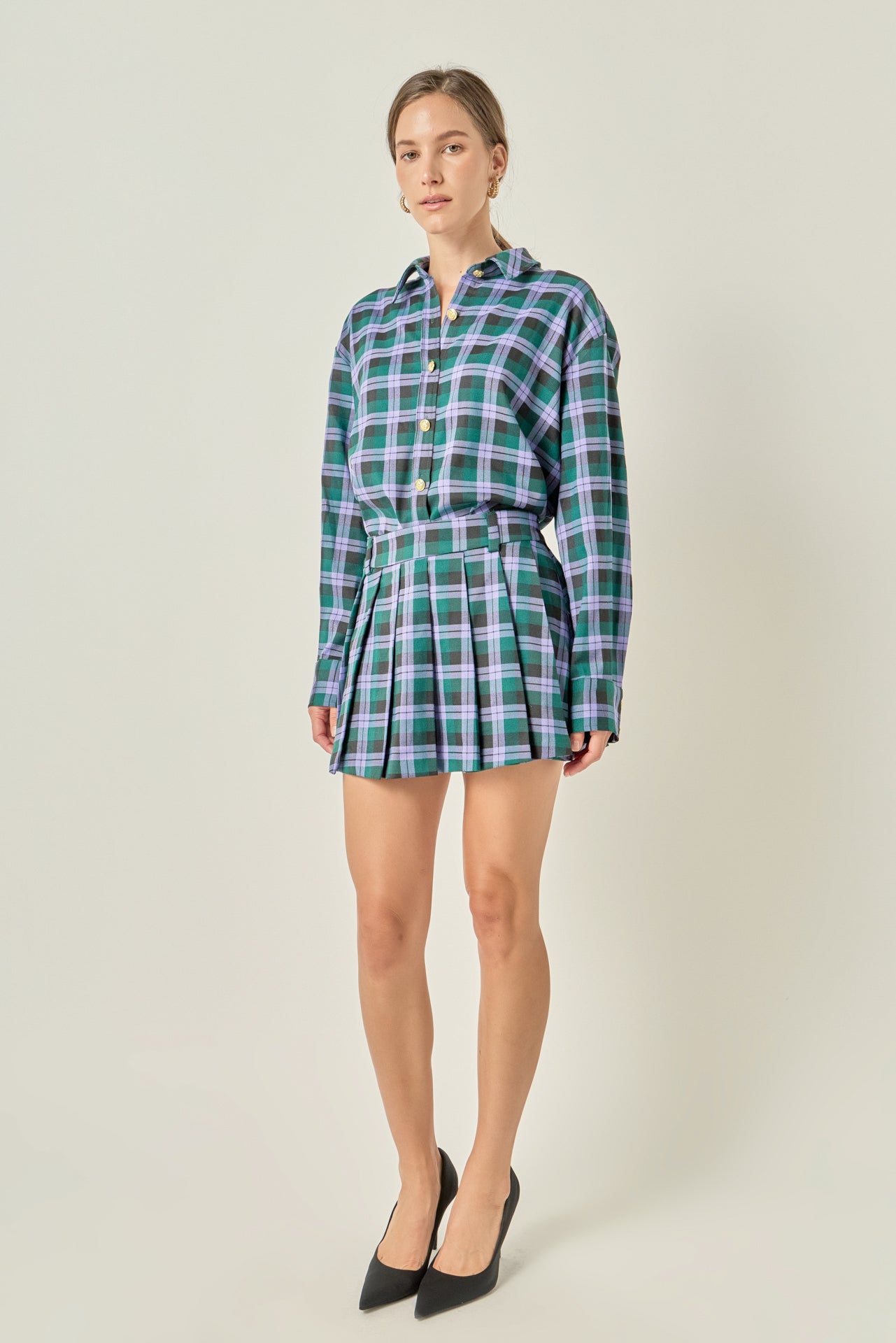 Pleated Mini Skort