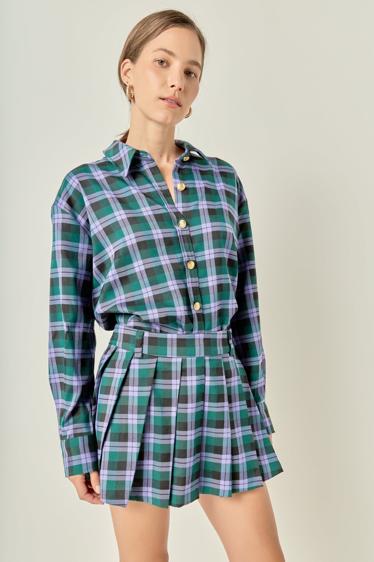 Pleated Mini Skort