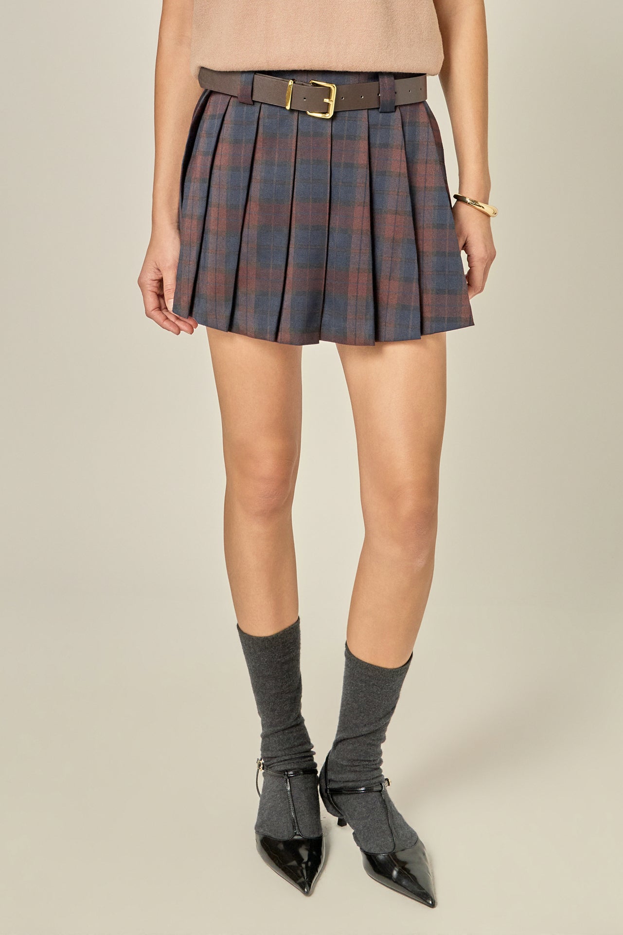 ENGLISH FACTORY - Pleated Mini Skort - SKORTS available at Objectrare