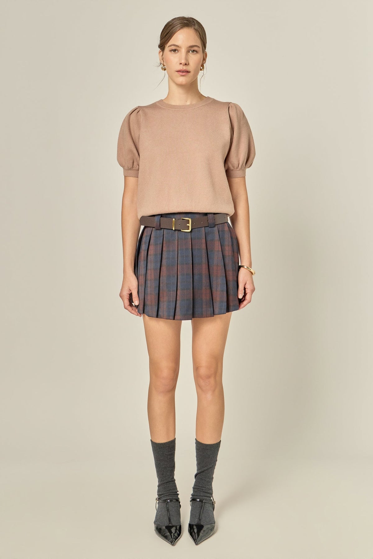 ENGLISH FACTORY - Pleated Mini Skort - SKORTS available at Objectrare