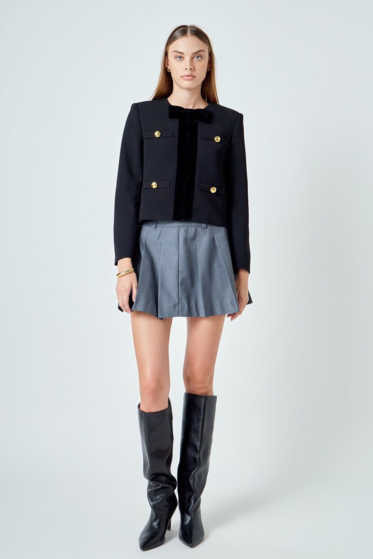 ENDLESS ROSE - Velvet Contrast Jacket - JACKETS available at Objectrare