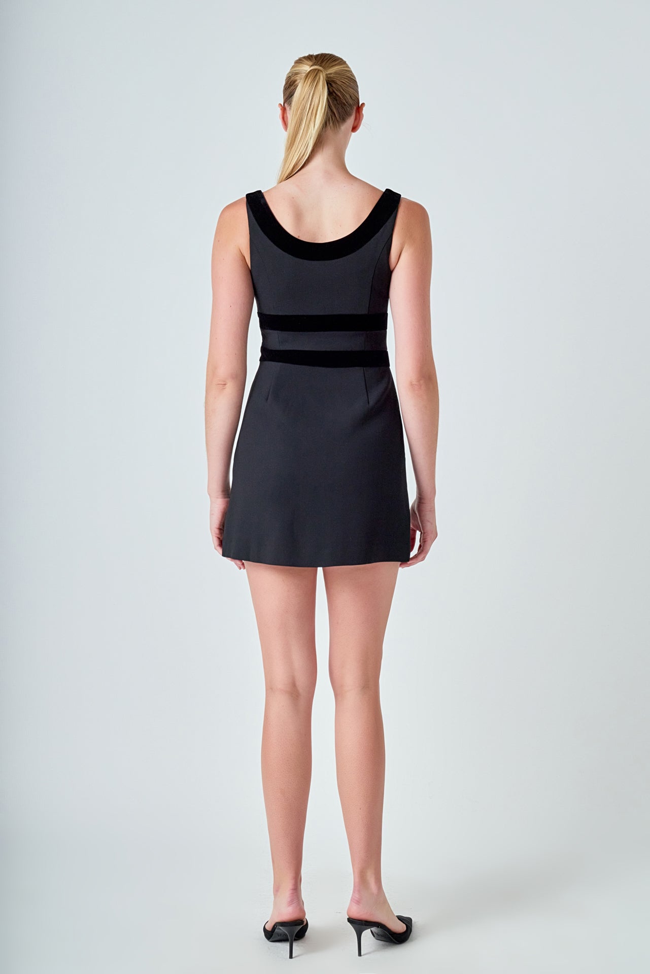 ENDLESS ROSE - Velvet Bow Mini Dress - DRESSES available at Objectrare