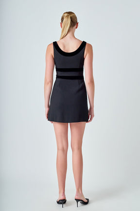 ENDLESS ROSE - Velvet Bow Mini Dress - DRESSES available at Objectrare