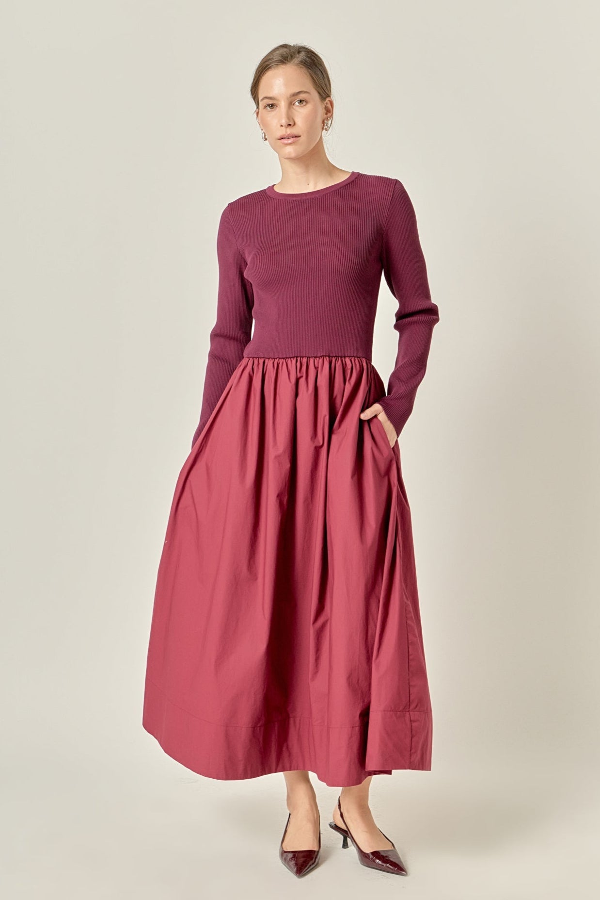 The Juliette Mixed Media Maxi Dress