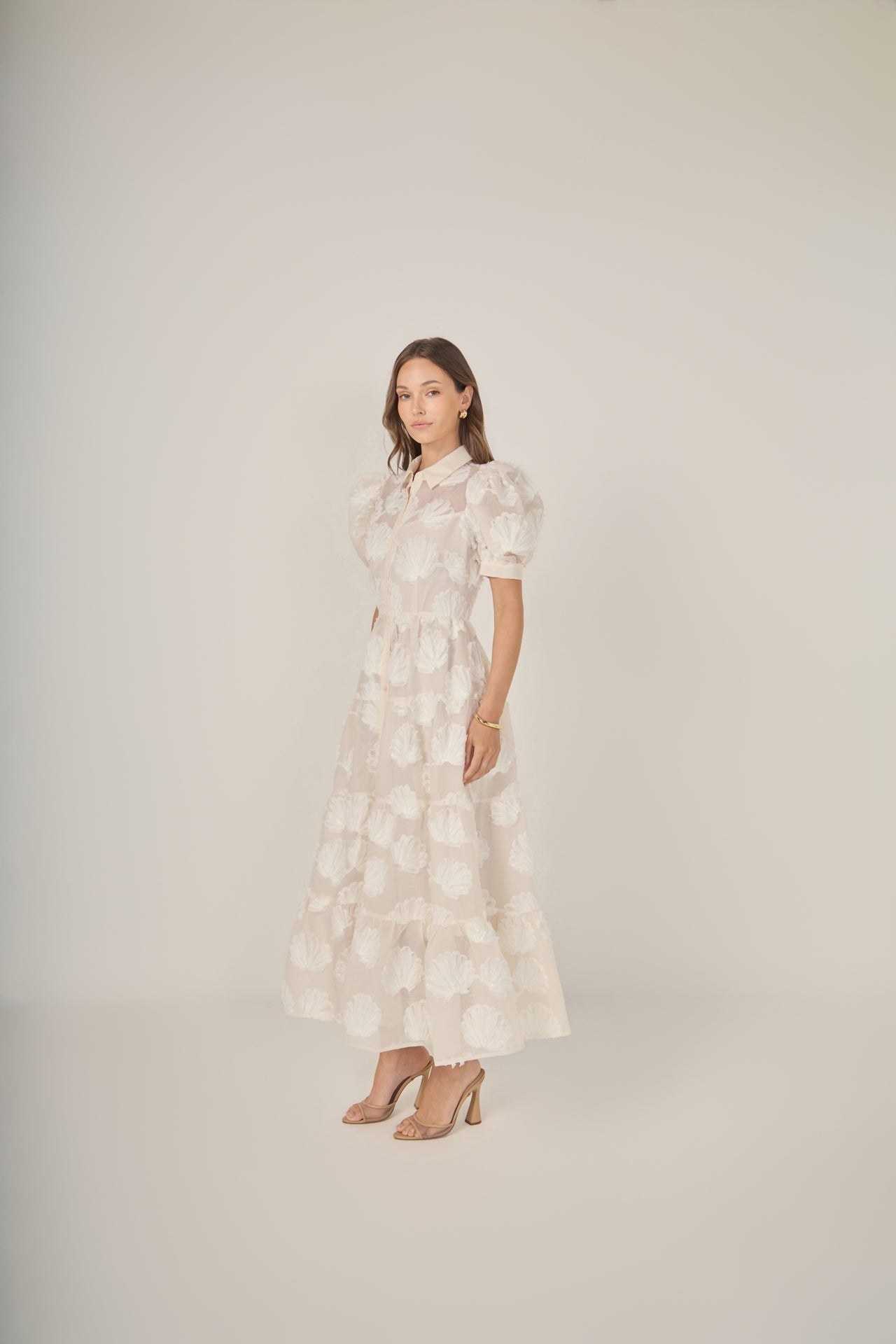 ENGLISH FACTORY - Shell Midi Shirt Dress - DRESSES available at Objectrare