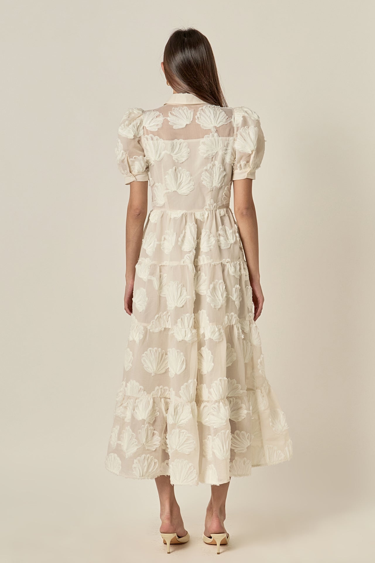 ENGLISH FACTORY - Embroidered Shell Midi Shirt Dress - DRESSES available at Objectrare