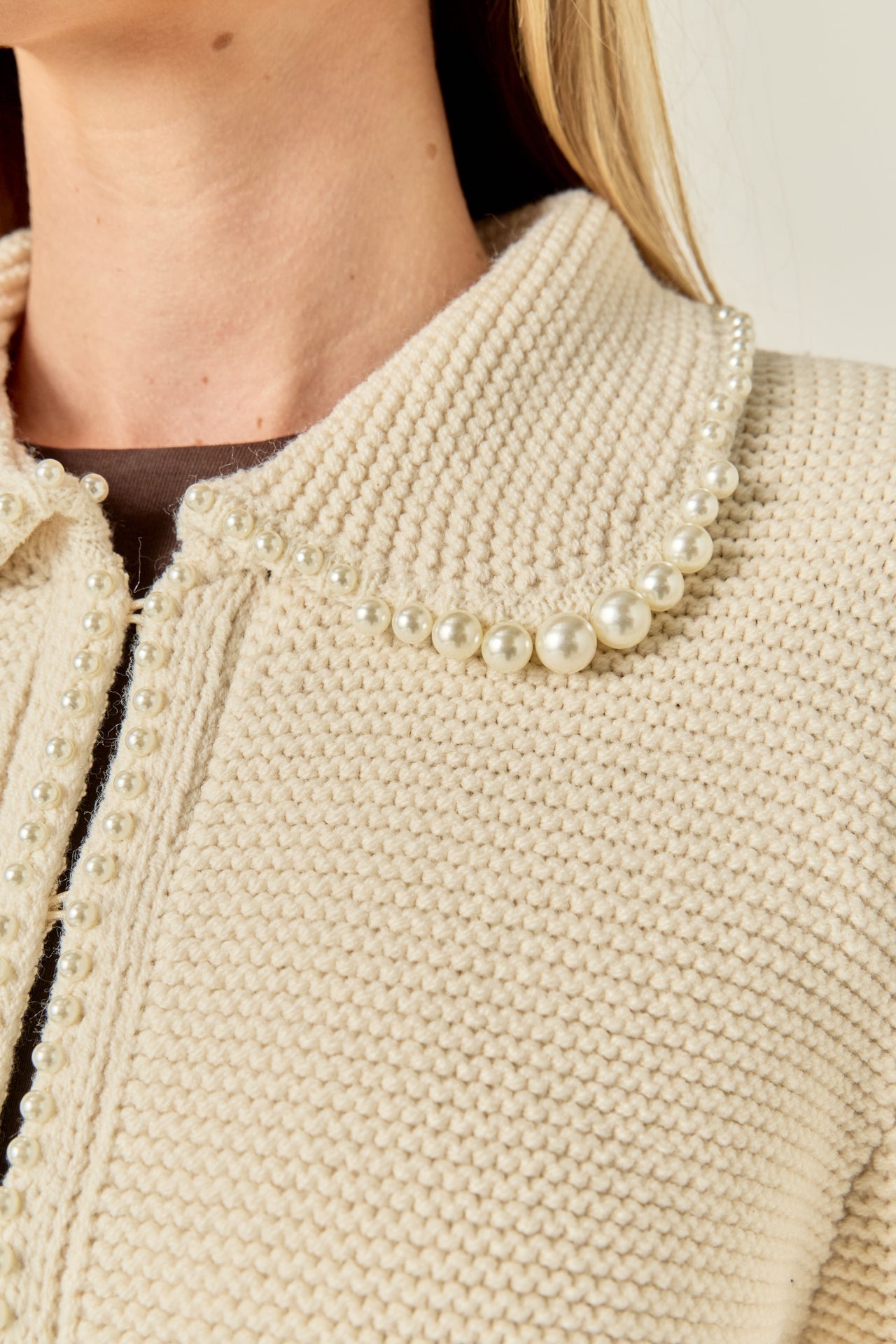 ENGLISH FACTORY - Pearl Knit Cardigan - SWEATERS & KNITS available at Objectrare