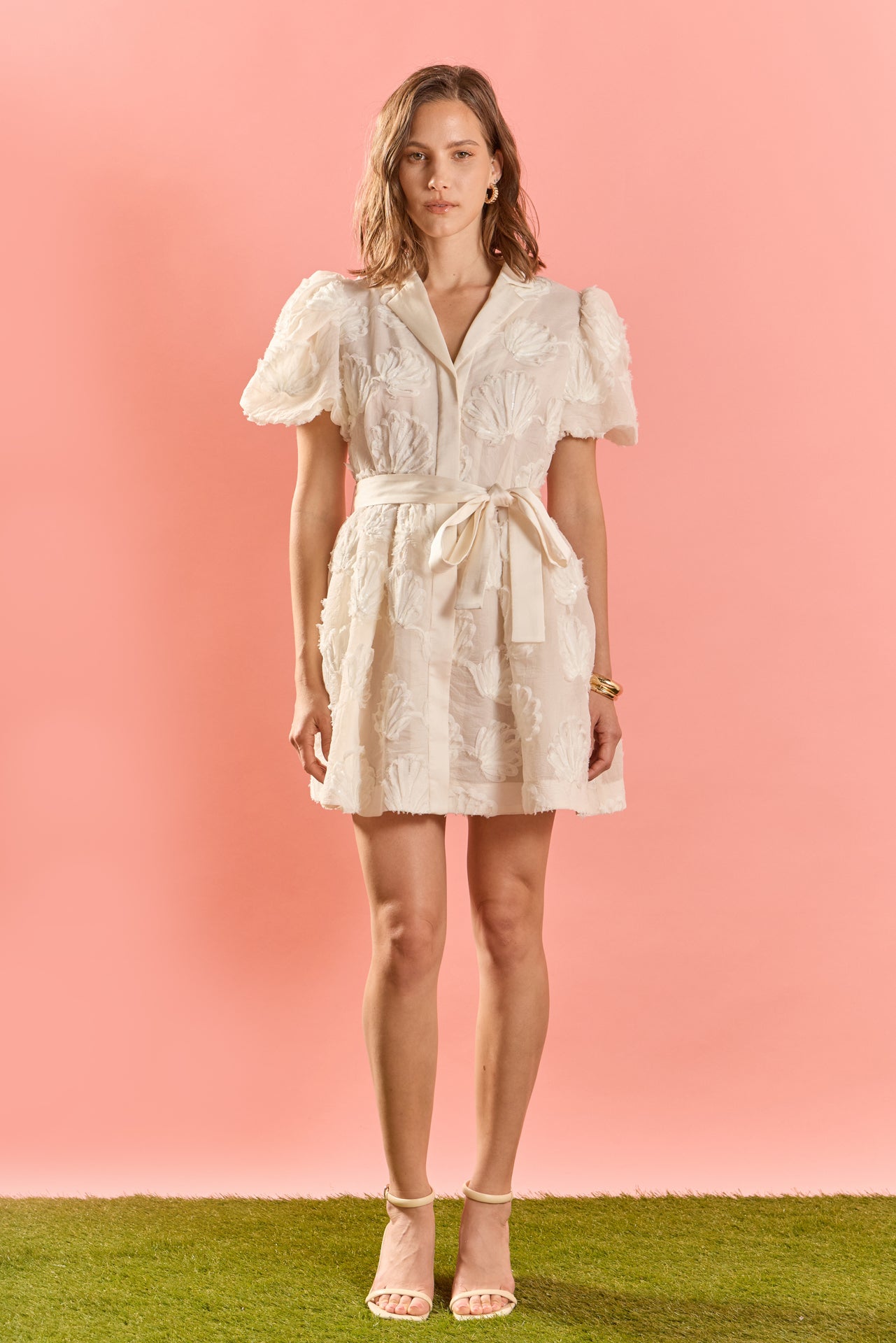 ENGLISH FACTORY - Shell Mini Shirt Dress - DRESSES available at Objectrare