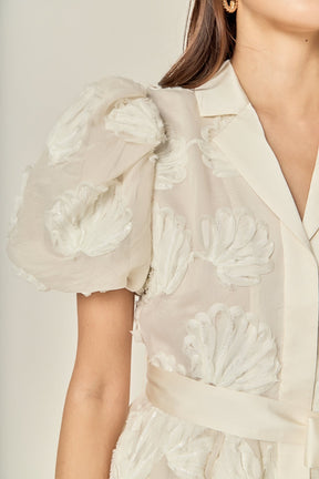 ENGLISH FACTORY - Shell Mini Shirt Dress - DRESSES available at Objectrare