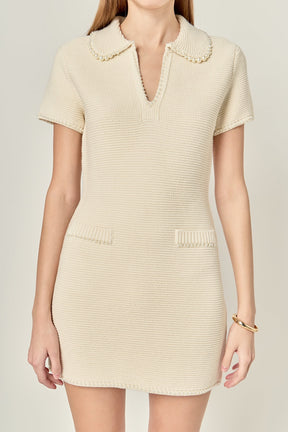 Pearl Knit Mini Dress